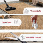 Nuloom Ashli Solid Farmhouse Jute Area Rug