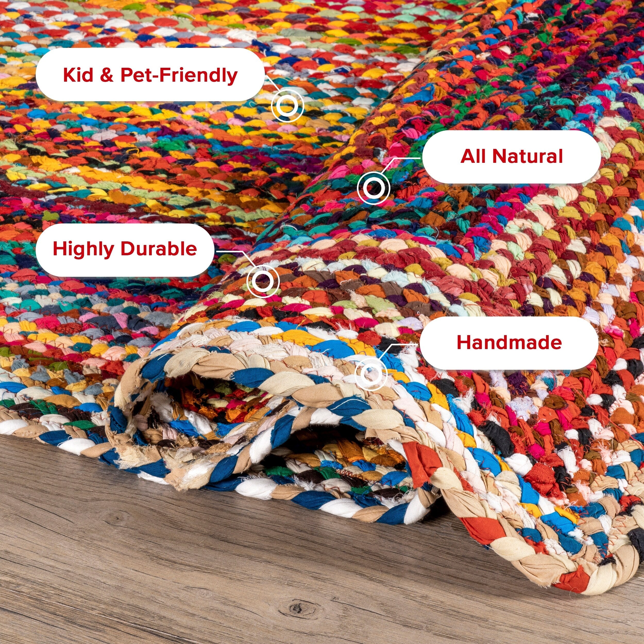 Nuloom Tammara Bohemian Hand Braided Area Rug