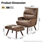 OVIOS Ajustable Recliner Chair with Ottoman