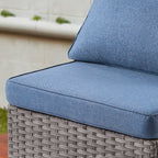 OVIOS Deep Seat Wicker 11-piece Sectional Set Swivel Chairs Fire Pit