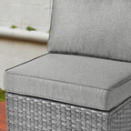 OVIOS Deep Seat Wicker 11-piece Sectional Set Swivel Chairs Fire Pit