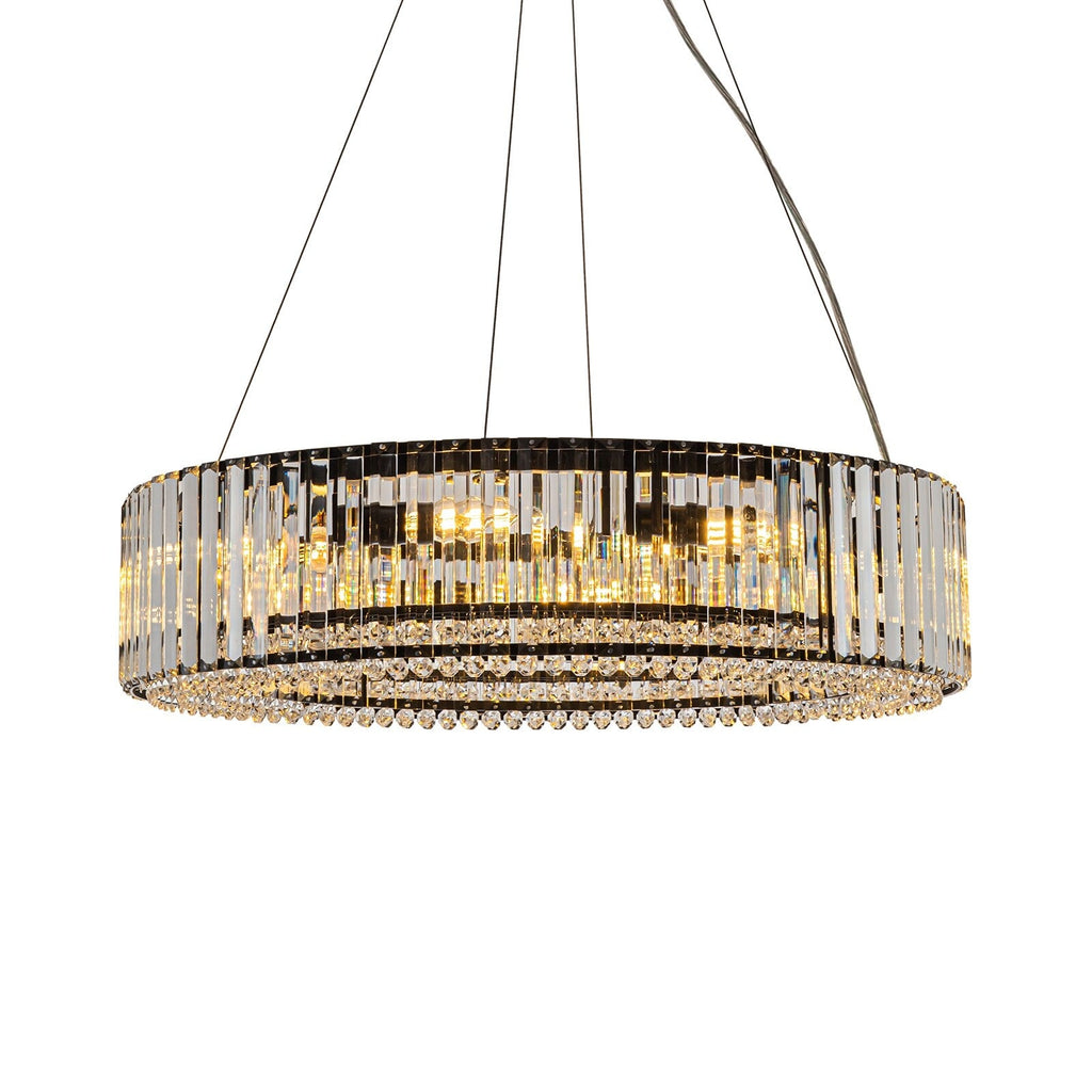 OYIPRO 6/8/12-Light Modern Round Crystal Chandelier Drum Shape Pendant Light for Kitchen Island