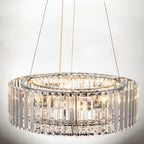 OYIPRO 6/8/12-Light Modern Round Crystal Chandelier Drum Shape Pendant Light for Kitchen Island