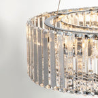 OYIPRO 6/8/12-Light Modern Round Crystal Chandelier Drum Shape Pendant Light for Kitchen Island