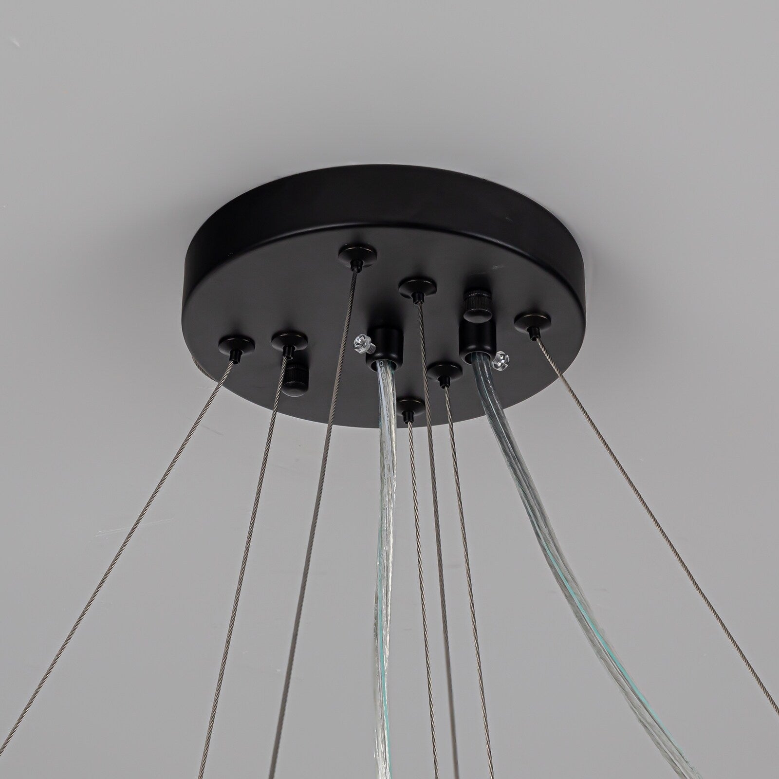 OYIPRO 6/8/12-Light Modern Round Crystal Chandelier Drum Shape Pendant Light for Kitchen Island