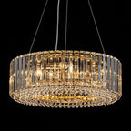 OYIPRO 6/8/12-Light Modern Round Crystal Chandelier Drum Shape Pendant Light for Kitchen Island