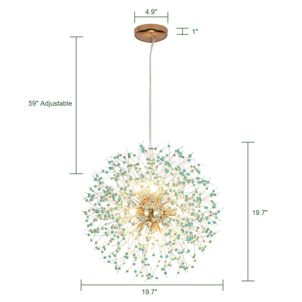 OYIPRO Modern Firework Sputnik Chandelier Crystal Pendant Lighting