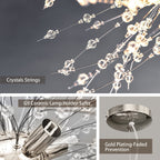 OYIPRO Modern Firework Sputnik Chandelier Crystal Pendant Lighting