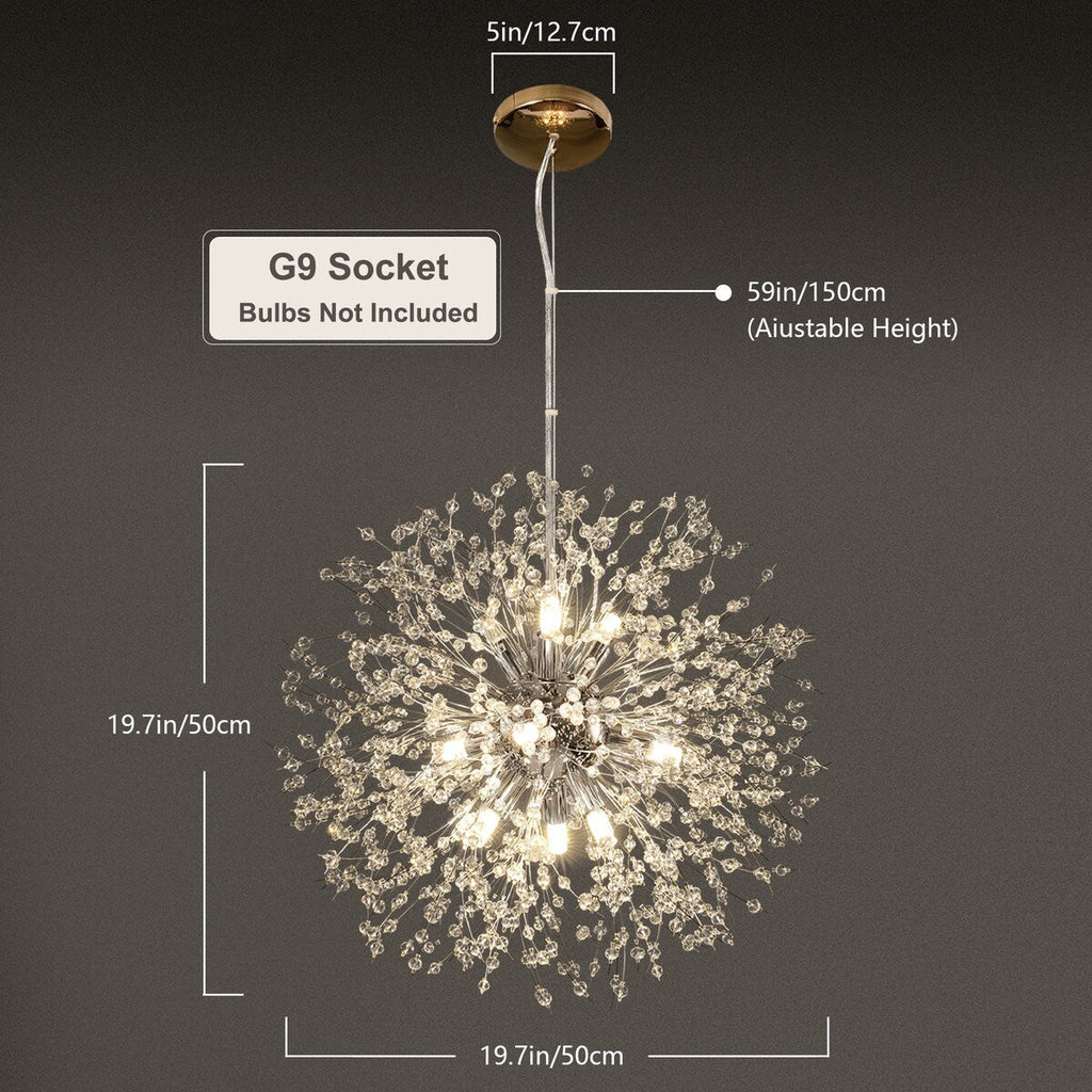 OYIPRO Modern Firework Sputnik Chandelier Crystal Pendant Lighting