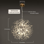 OYIPRO Modern Firework Sputnik Chandelier Crystal Pendant Lighting