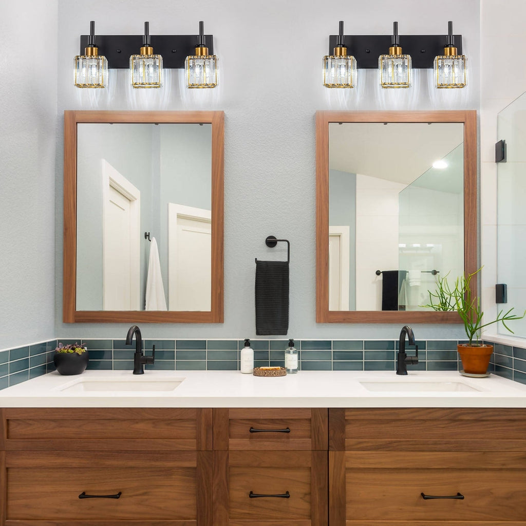 Ora Modern Dimmable Crystal Bathroom Light Fixtures Over Mirror Glam Vanity Lights