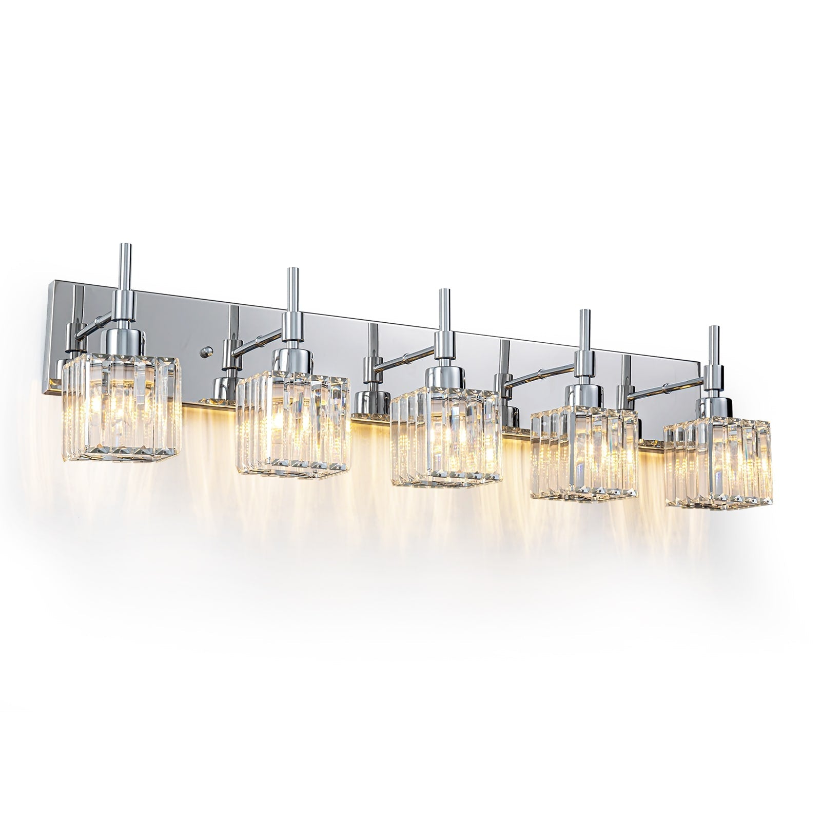Ora Modern Dimmable Crystal Bathroom Light Fixtures Over Mirror Glam Vanity Lights