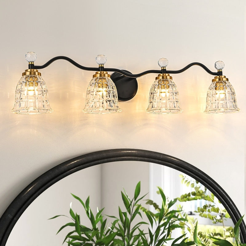 Ora Modern Dimmable Black Gold Bathroom Vanity Lights