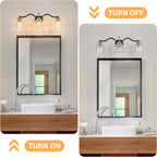 Ora Modern Dimmable Black Gold Bathroom Vanity Lights