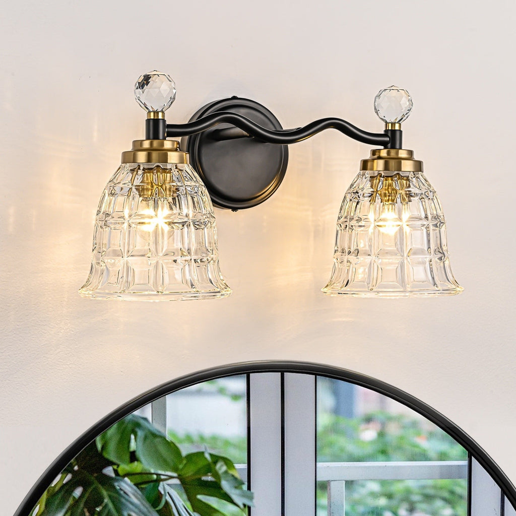 Ora Modern Dimmable Black Gold Bathroom Vanity Lights