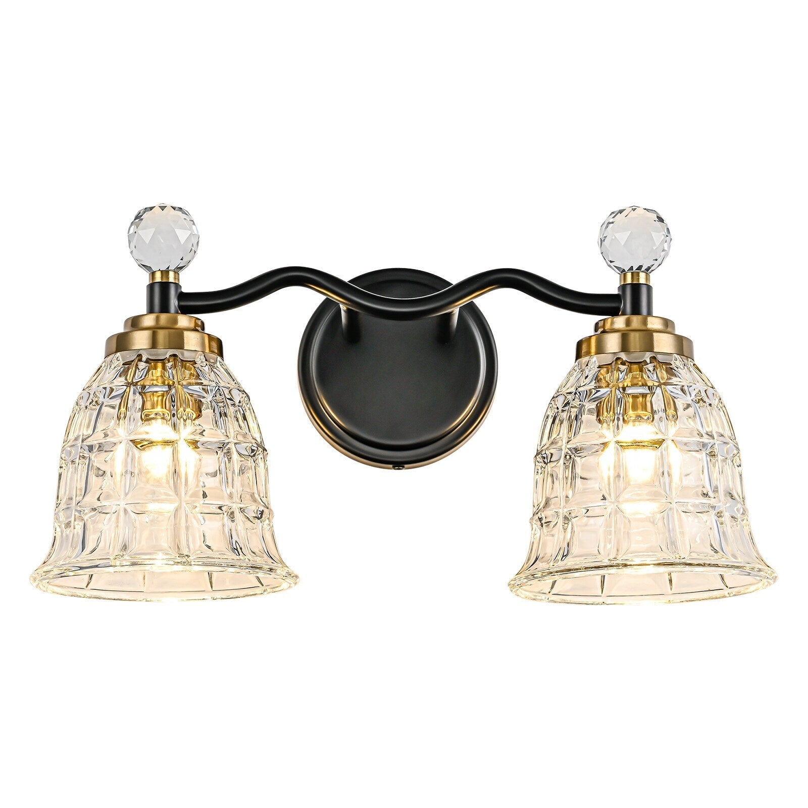 Ora Modern Dimmable Black Gold Bathroom Vanity Lights