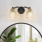 Ora Modern Dimmable Black Gold Bathroom Vanity Lights