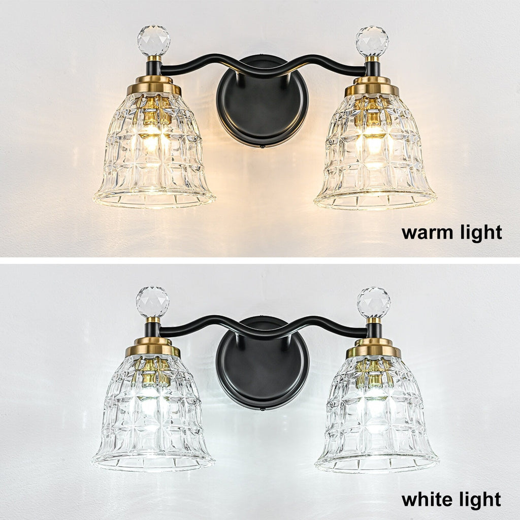 Ora Modern Dimmable Black Gold Bathroom Vanity Lights