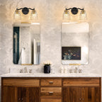 Ora Modern Dimmable Black Gold Bathroom Vanity Lights