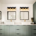 Modern Dimmable Crystal Bathroom Vanity Light Wall Sconces with Crystal Shades