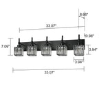 Ora Modern Dimmable Crystal Bathroom Light Fixtures Over Mirror Glam Vanity Lights