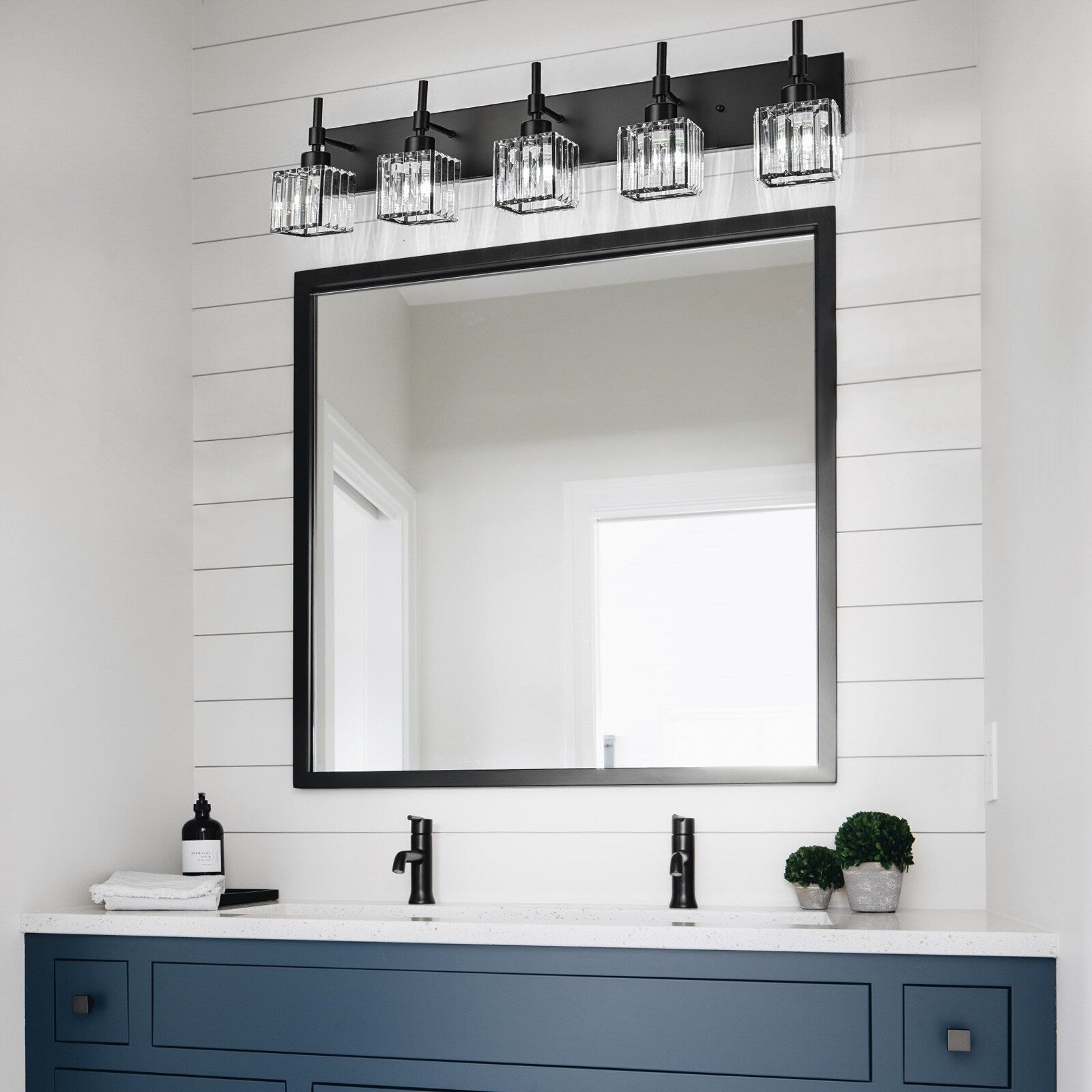 Ora Modern Dimmable Crystal Bathroom Light Fixtures Over Mirror Glam Vanity Lights