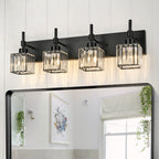 Ora Modern Dimmable Crystal Bathroom Light Fixtures Over Mirror Glam Vanity Lights