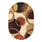 Orelsi Collection Abstract Geometric Circles Area Rug