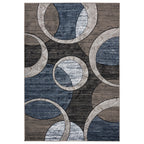 Orelsi Collection Abstract Geometric Circles Area Rug