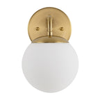 Globe Metal/Frosted Glass Modern LED Vanity, by JONATHAN Y