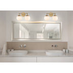 Globe Metal/Frosted Glass Modern LED Vanity, by JONATHAN Y