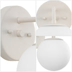 Globe Metal/Frosted Glass Modern LED Vanity, by JONATHAN Y