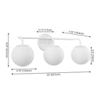 Globe Metal/Frosted Glass Modern LED Vanity, by JONATHAN Y