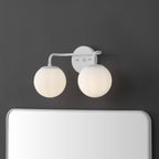 Globe Metal/Frosted Glass Modern LED Vanity, by JONATHAN Y