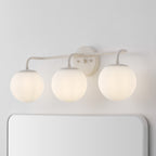 Globe Metal/Frosted Glass Modern LED Vanity, by JONATHAN Y