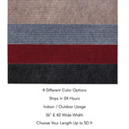 Outdoor/Indoor Custom Size Carpet Runner Rug 36'' wide x your choice of length with Non-Slip PVC Backing