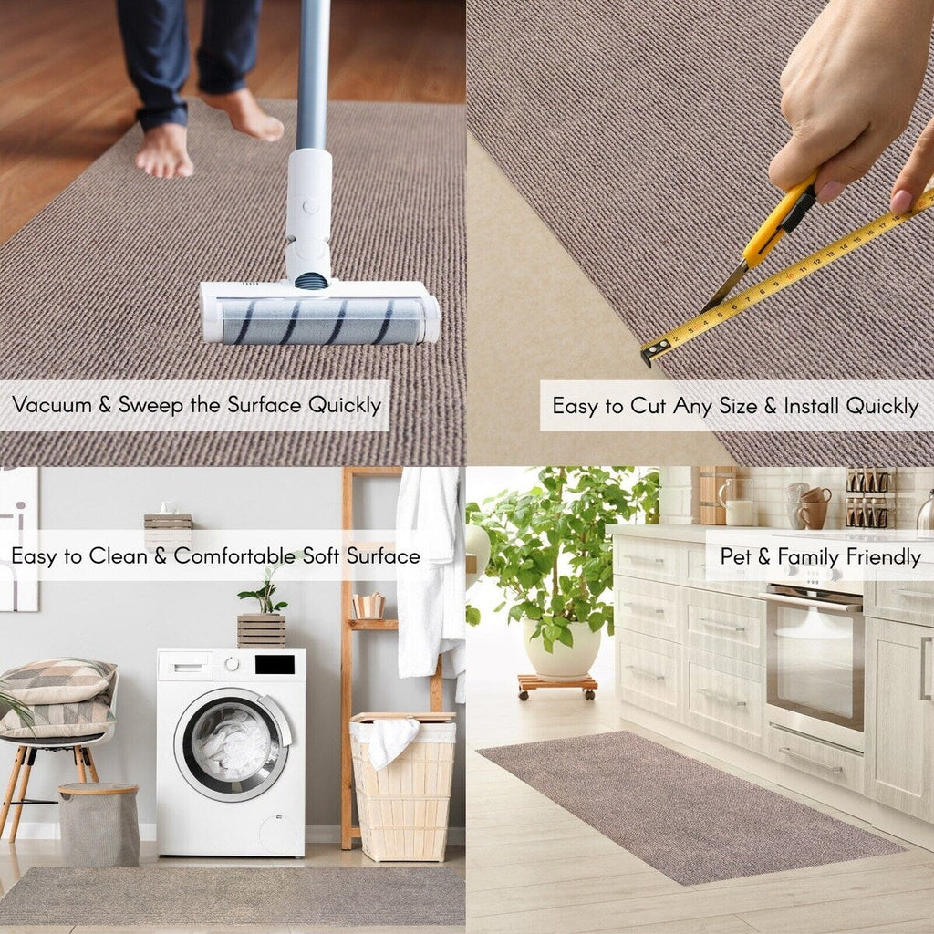 Outdoor/Indoor Custom Size Carpet Runner Rug 36'' wide x your choice of length with Non-Slip PVC Backing