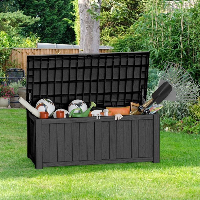 Outdoor Patio Storage Resin Lockable Deck Box