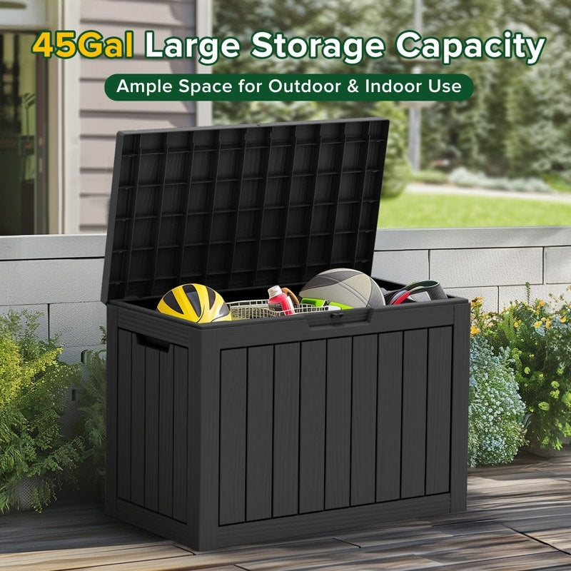 Outdoor Patio Storage Resin Lockable Deck Box