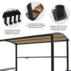 Outdoor 5 ft. x 8 ft. Steel Frame Grill Gazebo Canopy Barbecue Shelter