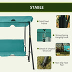 Outsunny 3-Person Porch Lawn Swing