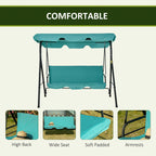 Outsunny 3-Person Porch Lawn Swing