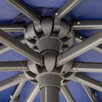 Outsunny 9' 2-Tier Cantilever Umbrella with Crank Handle, Cross Base and 8 Ribs, Garden Patio Offset Umbrella