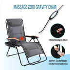 Oversize XL Padded Zero Gravity Lounge Chair Wider Armrest Adjustable Recliner with Cup Holder - N/A