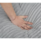 Oversized Chaise Lounge Fluffy Corduroy Sofa Bed Adjustable