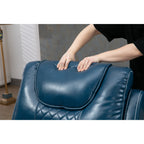 Oversized PU Leather Power Lift Recliner with Massage, Lumbar Heating, Cup Holder, 180° Flat Lay