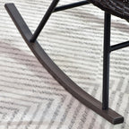 OVIOS 3-piece Patio Rocking Chair Bistro Set with Glass Coffee Table