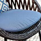 OVIOS 3-piece Patio Rocking Chair Bistro Set with Glass Coffee Table