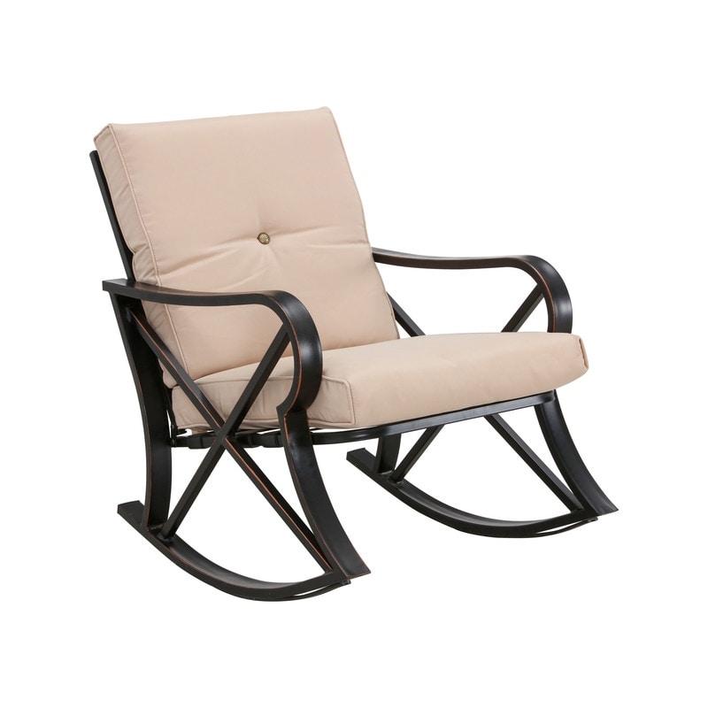 PATIO FESTIVAL 3-Piece Outdoor Rocker Conversation Set w/ Cushions