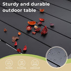 MAISON ARTS 6-Piece Patio Dining Set with 10ft 3 Tier Auto-tilt Umbrella: 4 Metal Outdoor Chairs 1 Metal Square Dining Table